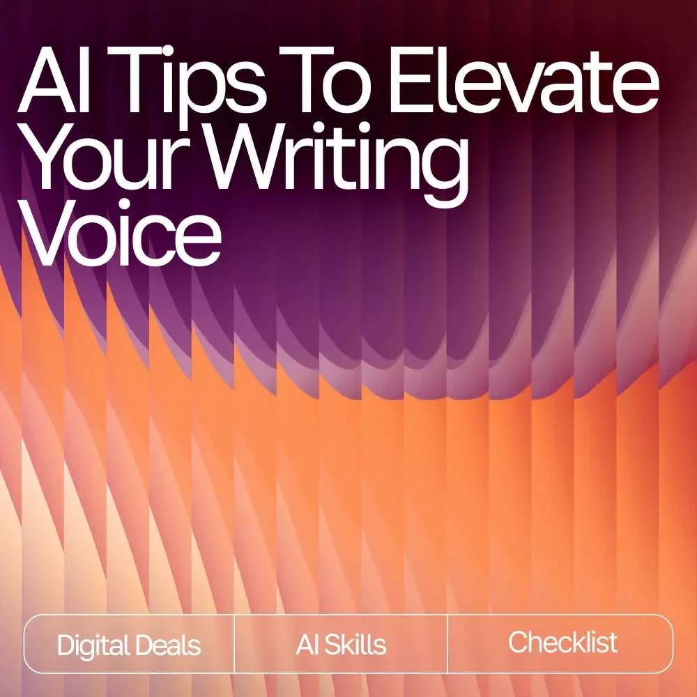 AI Tips to Elevate Your Writing Voice | Editable Writing Tone Checklist | Digital Download for Writers & Creators | ai tips for improving writing tone | Tone & Style Guide