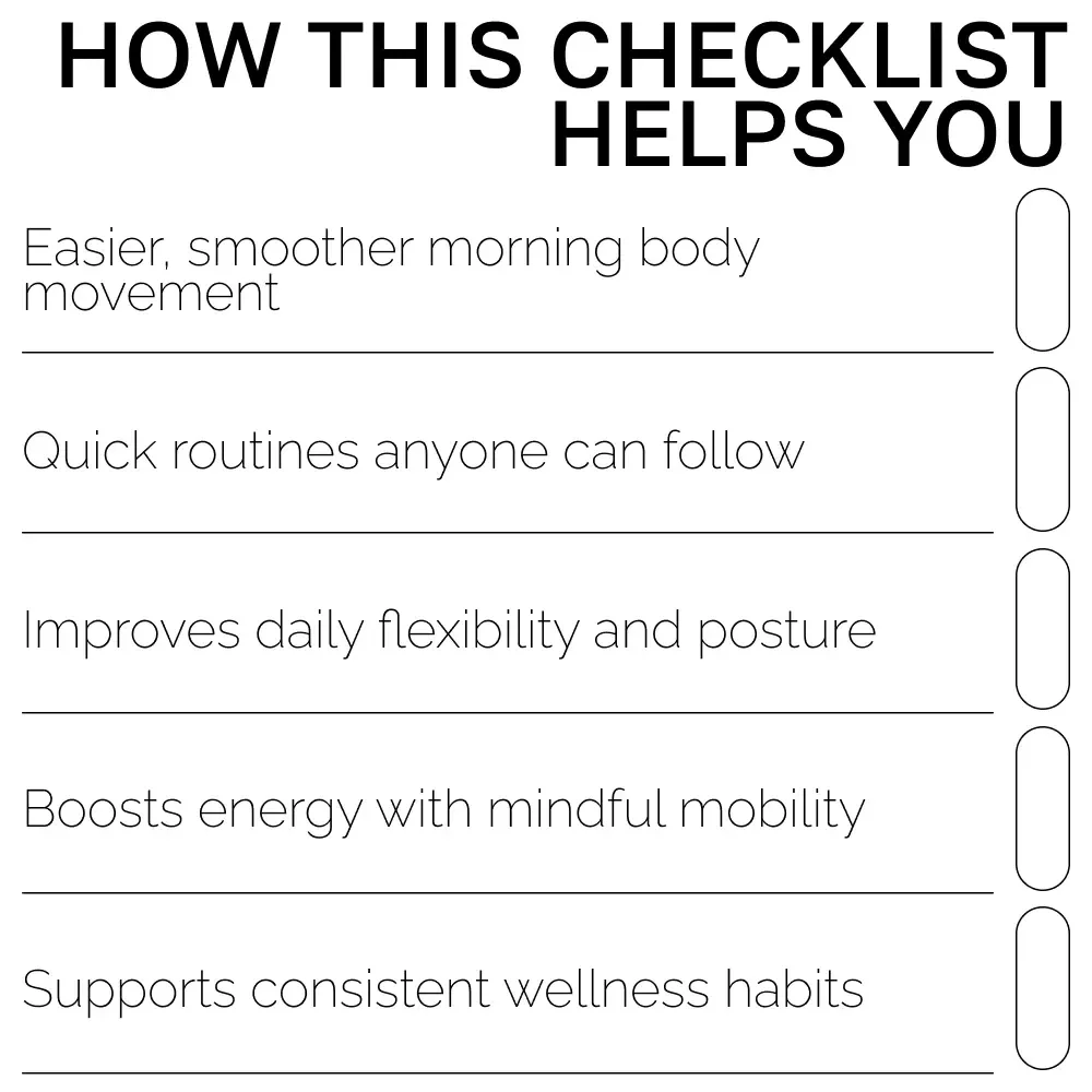 Your AI-Powered Morning Mobility Checklist | Digital Download for Wellness Lovers | Boost Flexibility, Energy & Routine with ai ideas for morning mobility routines