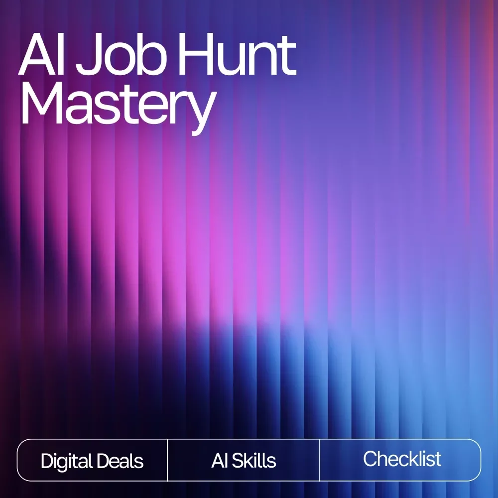 AI Job Hunt Mastery | Ultimate Job Search Checklist | Digital Download for Career Growth | Resume, Cover Letter & Interview Prep Guide | how to use ai for job search