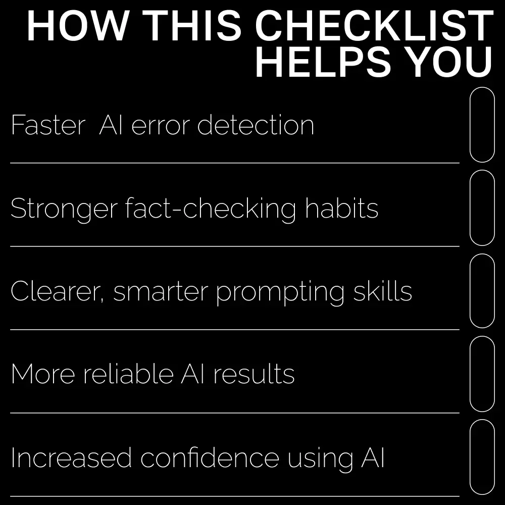 Spot AI Hallucinations Fast Checklist | Digital Download Guide on what are ai hallucinations and how to catch them | AI Literacy, Fact-Checking, Prompting Skills