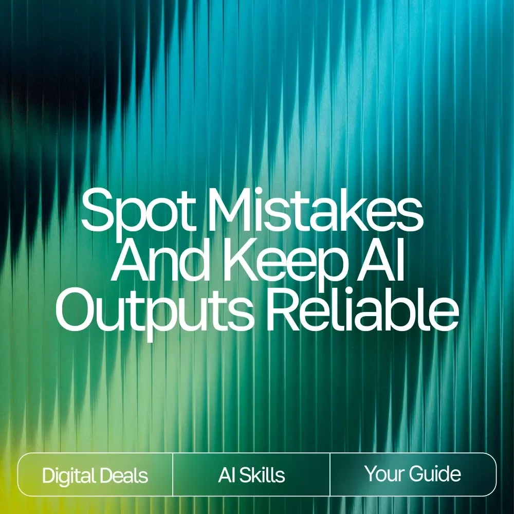 How to Spot Mistakes and Keep AI Outputs Reliable | Digital eBook | How to Check AI Output for Mistakes | Smart Fact-Checking & Verification Guide