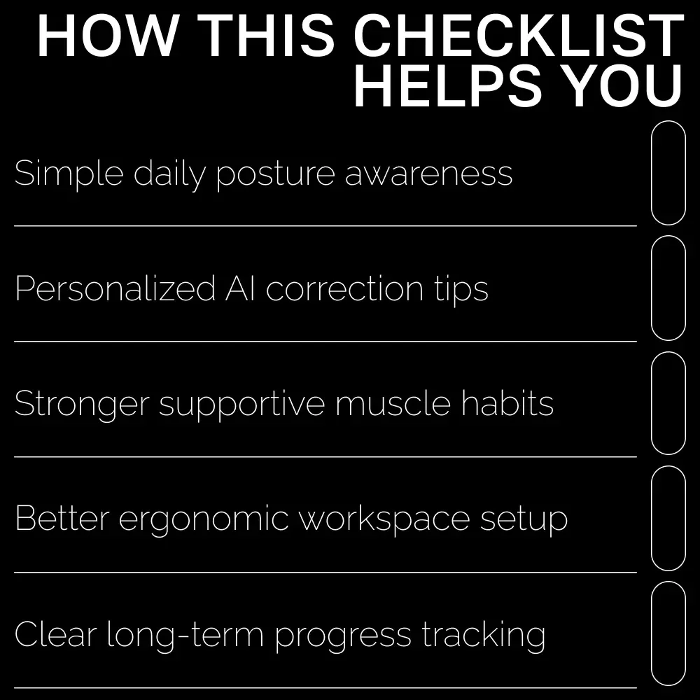 Stand Tall with AI | Posture Improvement Checklist for Daily Alignment | Digital Wellness Guide with ai ideas for posture correction