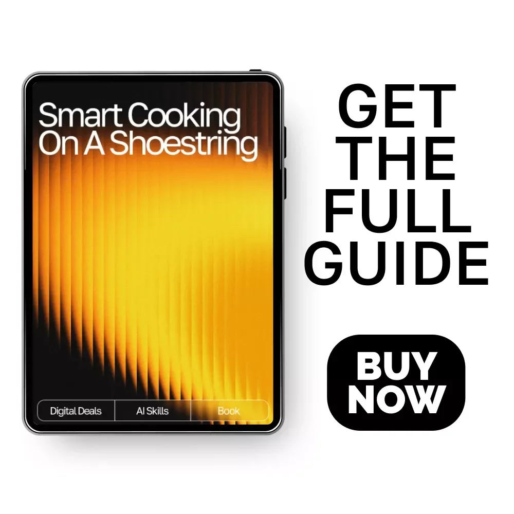 Smart Cooking on a Shoestring | Budget-Friendly Meal Planning eBook with ai suggestions for budget-friendly recipes | Digital Download Kitchen Guide