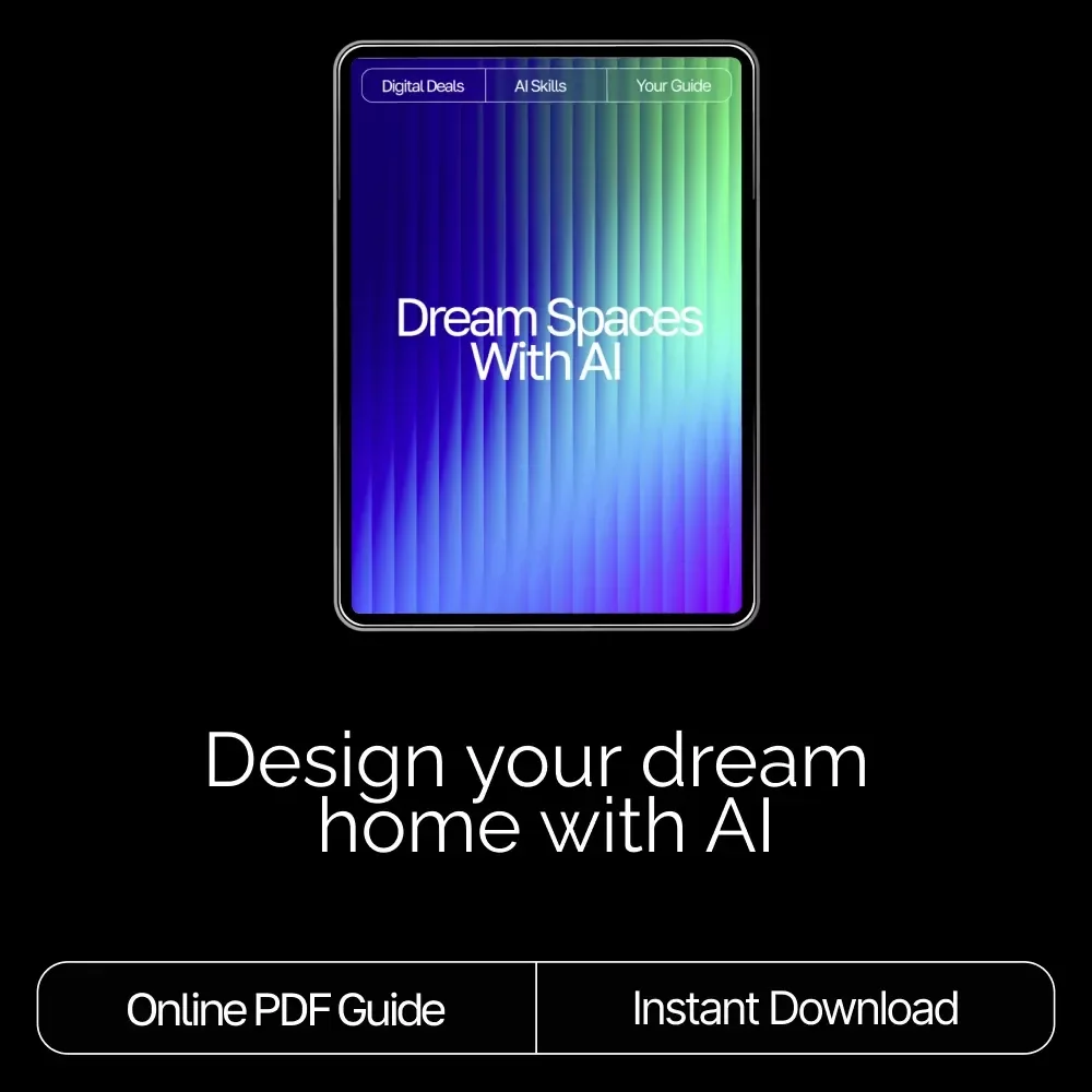 Dream Spaces with AI | Digital Guide for Home Design Inspiration, Prompts, and Visualization | Learn How to Use AI for Interior Design Ideas and Transform Any Space with Creativity