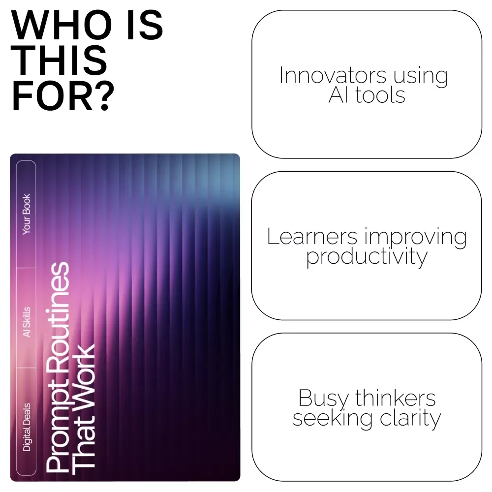 Prompt Routines That Work | Digital Productivity eBook, how to build a prompt-based routine, Step-by-Step Guide to Smarter Daily Systems