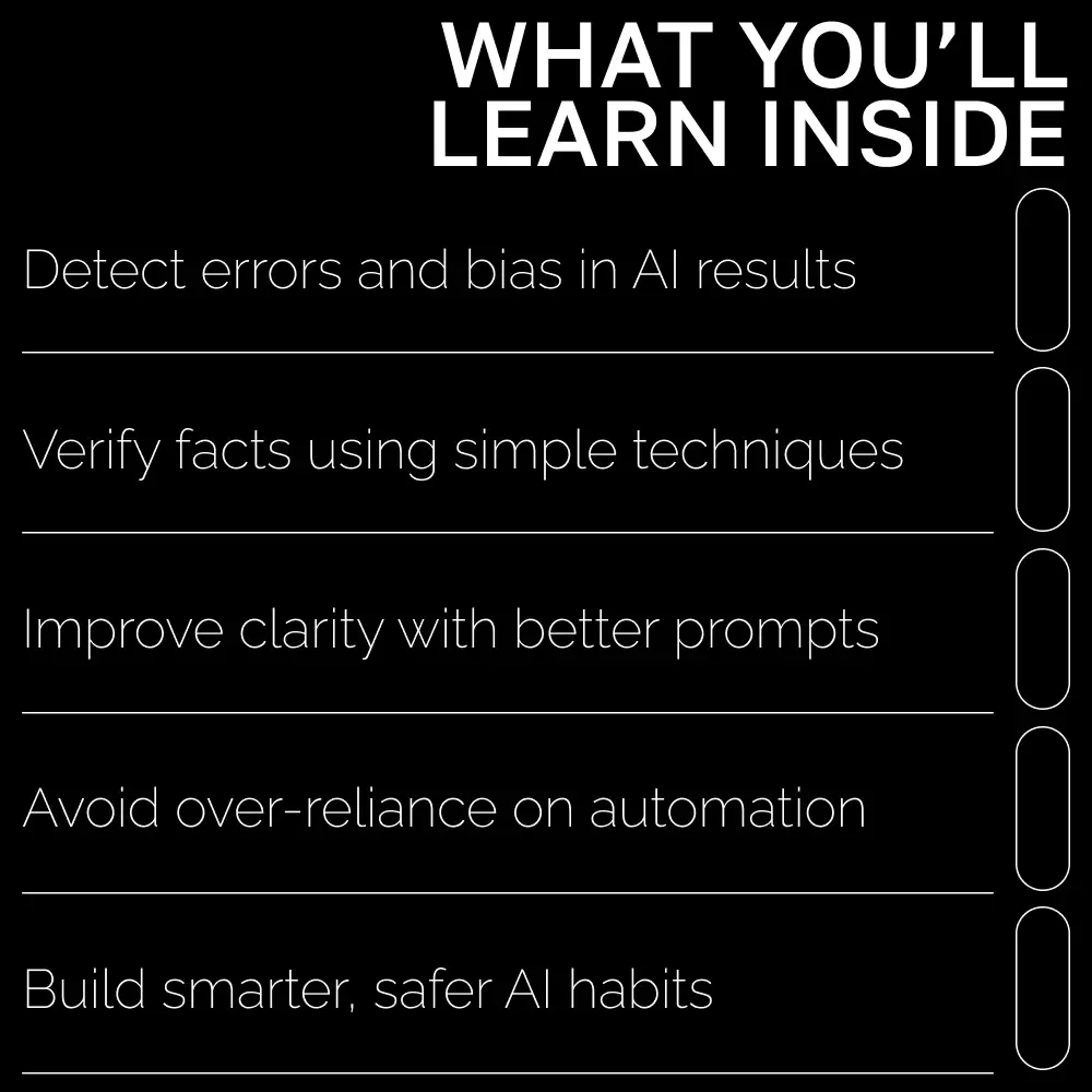 How to Spot Mistakes and Keep AI Outputs Reliable | Digital eBook | How to Check AI Output for Mistakes | Smart Fact-Checking & Verification Guide