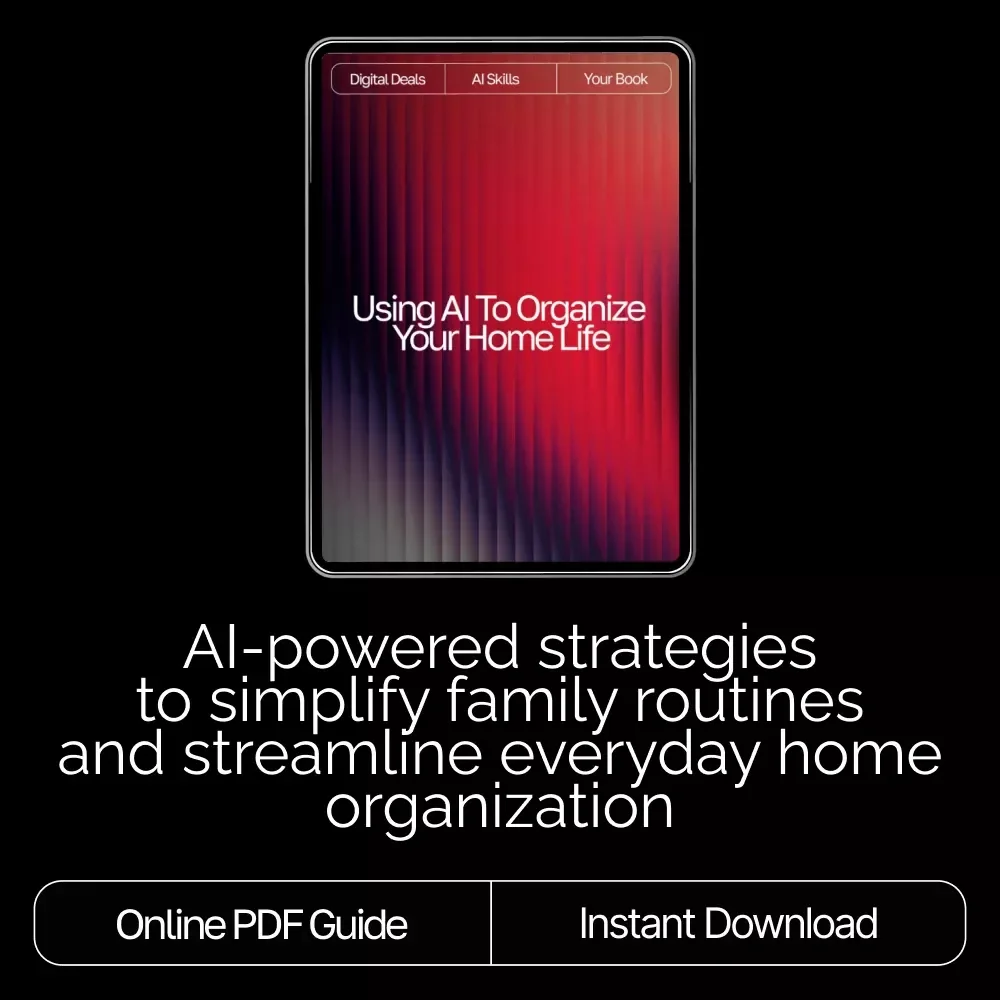 Using AI to Organize Your Home Life | Family Task Management eBook | Digital Guide for Streamlined Routines | ai tool for organizing family tasks