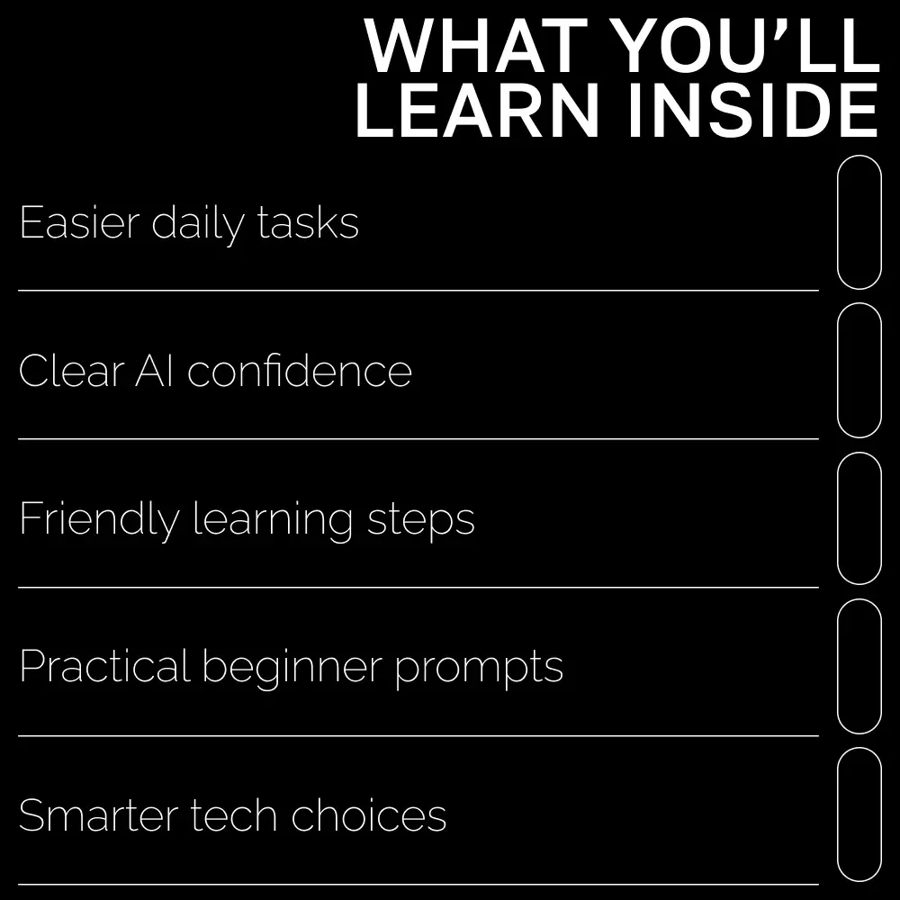 Simple AI for Everyone – A Beginner-Friendly Guide for Teaching Technology Comfortably | Digital Download for Explaining AI Basics to Older Adults | Easy How-To Resource for Caregivers, Teachers & Families