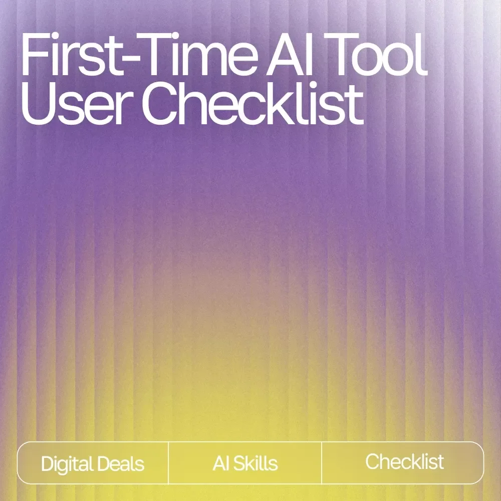 First-Time AI Tool User Checklist | Beginner-Friendly Digital Download for AI Newbies | Essential Guide with tips for first time ai tool users