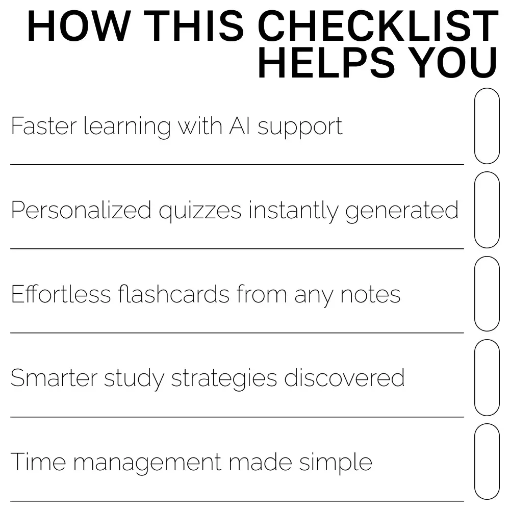 AI-Powered Study Hacks | Printable & Digital Checklist for Students | Study Planner Boost | Academic Success Tools | how to use ai to improve study and learning
