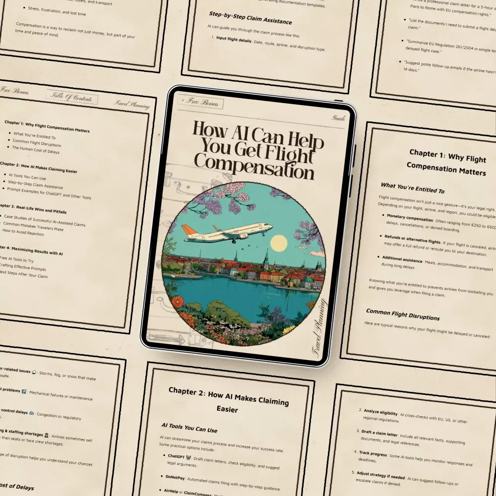 How AI Can Help You Get Flight Compensation – Expert Guide for Travelers | AI for Flight Compensation Claim Help | Step-by-Step Digital Download
