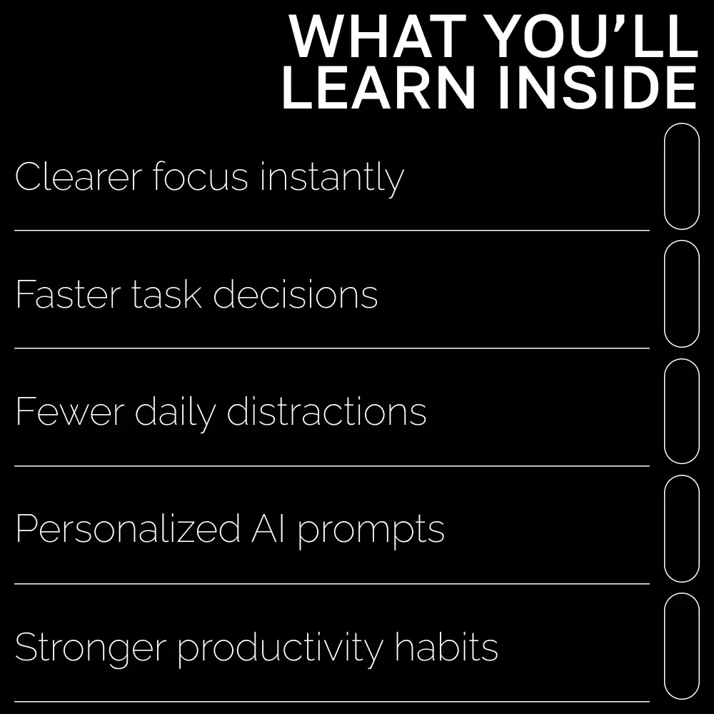 Using AI Prompts to Supercharge Your Attention | Focus-Boosting eBook for Productivity, Digital Guide for Improved Concentration | ai prompts for focus improvement