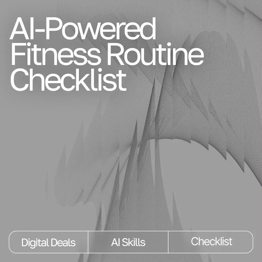 AI-Powered Fitness Routine Checklist | Smart Workout Planner | Digital Download for ai suggestions for balanced fitness routines | Wellness & Training Guide