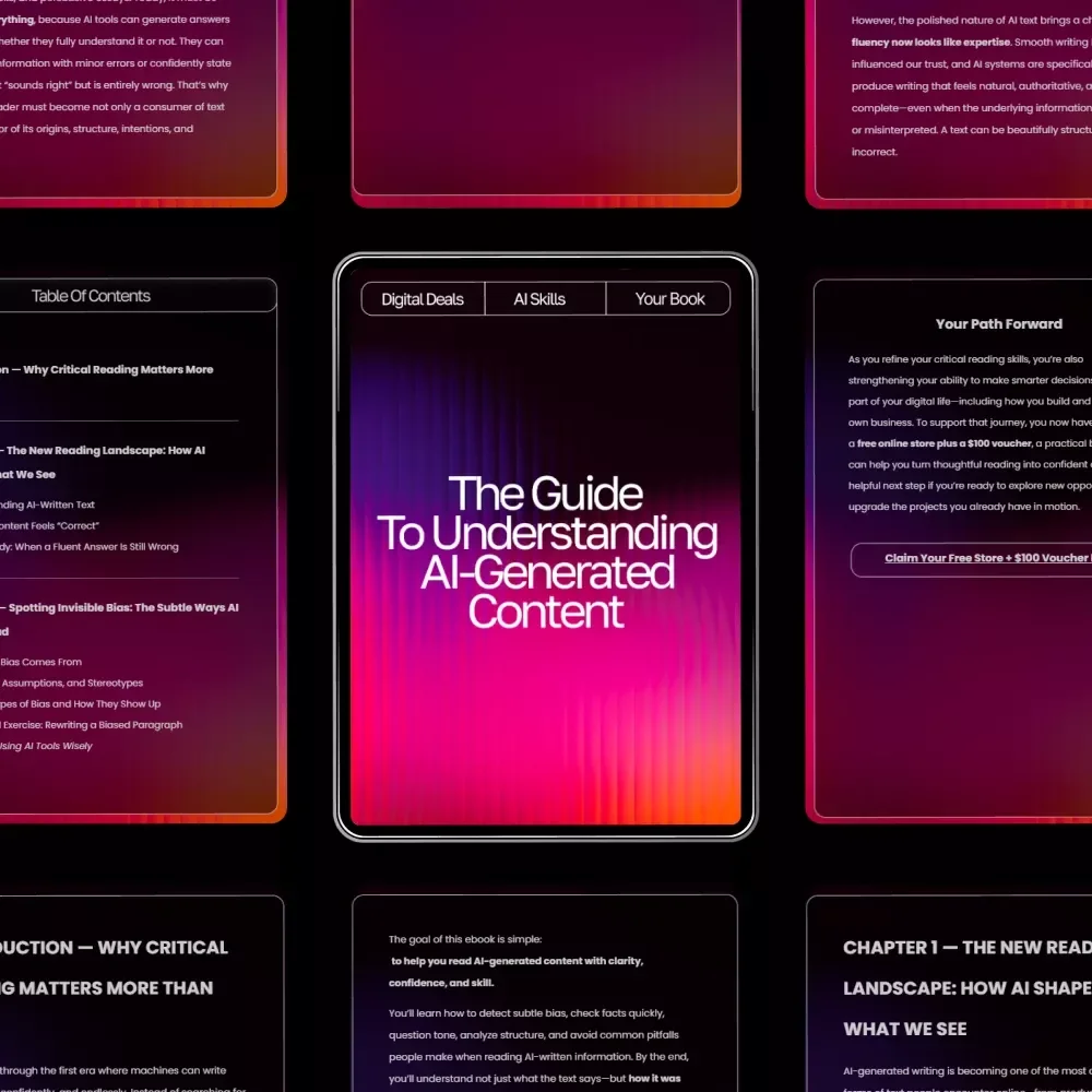 The Guide to Understanding AI-Generated Content | Critical Reading eBook for Smart Consumers | Digital Download for Learning how to read ai-generated content critically | AI Literacy Guide