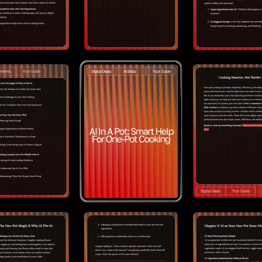 AI in a Pot: Smart Help for One-Pot Cooking | Digital One-Pot Guide for Busy Cooks | ai help for one-pot recipes | Meal Planning, Substitutions & AI Cooking Tips