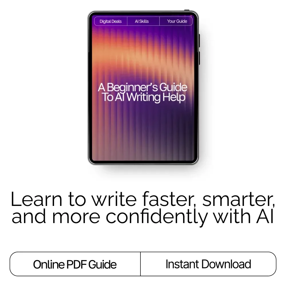 A Beginner’s Guide to AI Writing Help | Digital Download for Learning AI Writing Help for Beginners