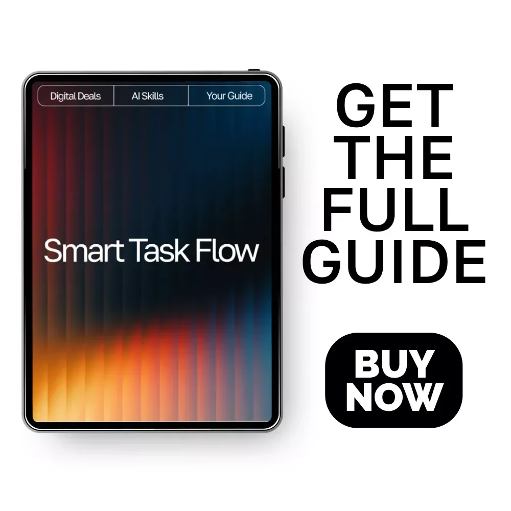 Smart Task Flow | Guide for Busy Professionals | Productivity Planner | Digital Download for How to Use AI to Plan Tasks | AI Task Planning eBook & Workflow System