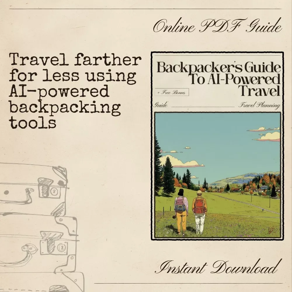 Backpacker’s Guide to AI-Powered Travel – Digital Budget Travel Guide | Smart Planner for Affordable Adventures | Instant Download for Modern Explorers | ai for backpacker budget travel hacks