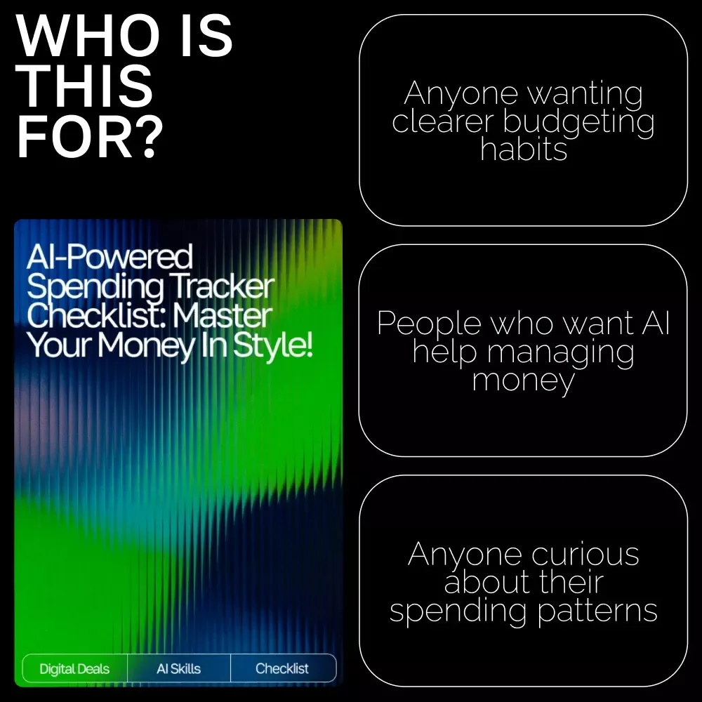 AI-Powered Spending Tracker Checklist | Budget Planner Printable | Financial Wellness Guide | Personal Finance Organizer | ai tracker for personal spending trends