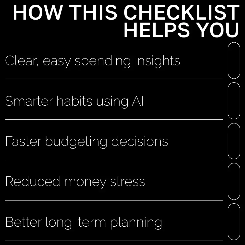 AI-Powered Spending Tracker Checklist | Budget Planner Printable | Financial Wellness Guide | Personal Finance Organizer | ai tracker for personal spending trends