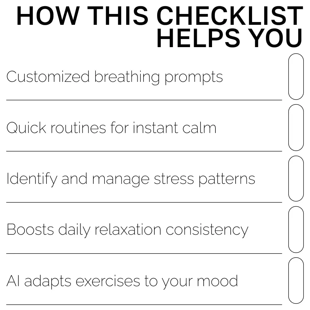 AI Prompts for Stress Relief in Minutes | Digital Guide for Instant Calm, Breathing Exercises, Mindfulness Support, Meditation Routine Builder, Anxiety Relief Toolkit