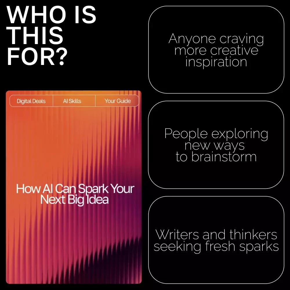 How AI Can Spark Your Next Big Idea | Digital Guide | AI Prompts for Generating Creative Ideas | Innovation & Brainstorming Workbook