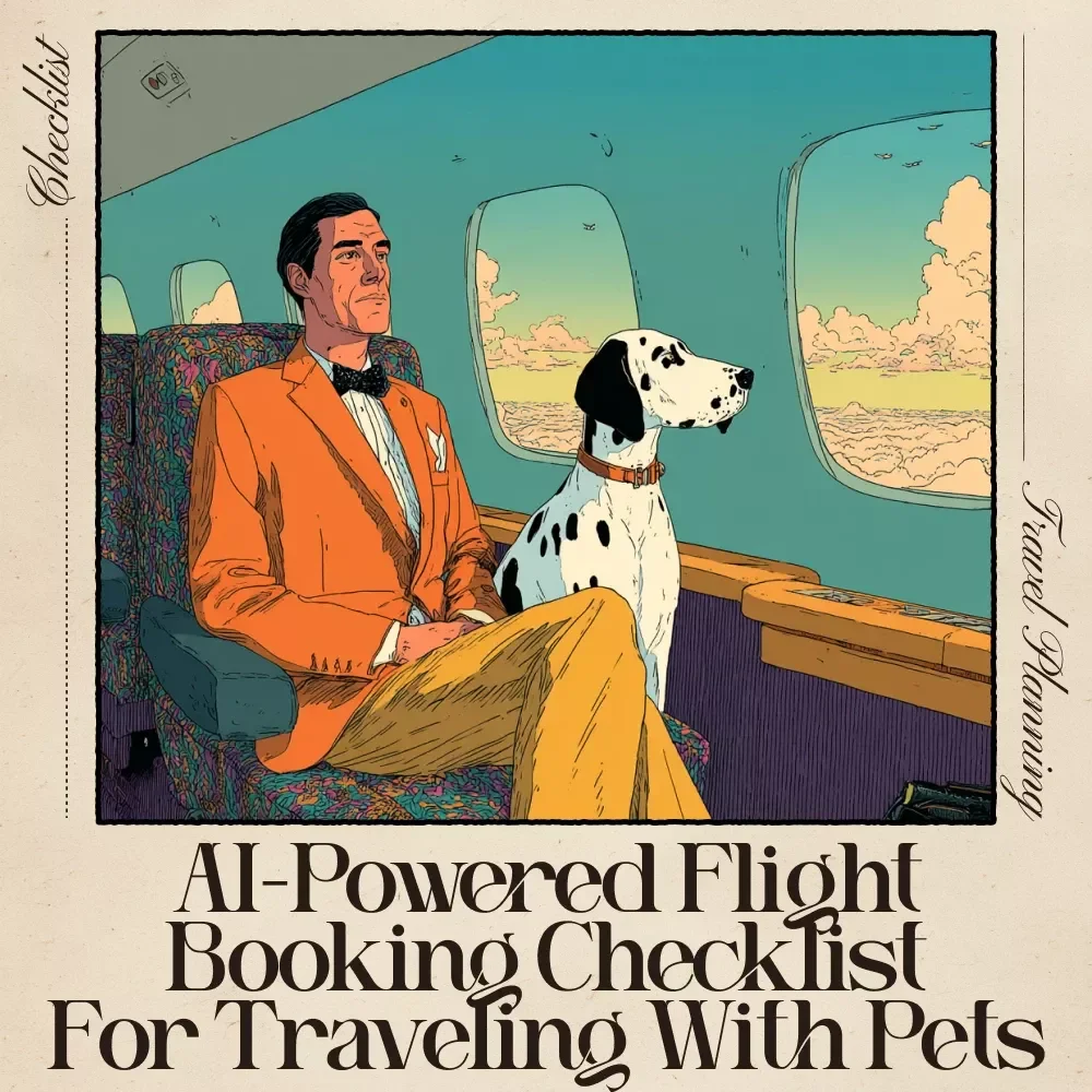 AI-Powered Flight Booking Checklist for Traveling with Pets | Smart Digital Guide for Stress-Free Pet Air Travel | ai for booking flights with pets | Printable & Mobile-Friendly Travel Checklist