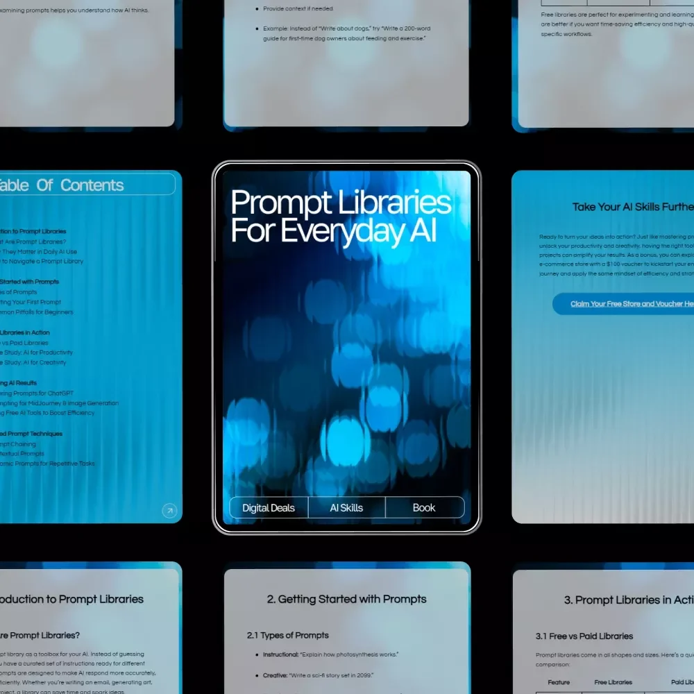 Prompt Libraries for Everyday AI — Ultimate Prompting eBook for Beginners & Pros | AI Prompt Library Guide | prompt libraries for everyday ai use