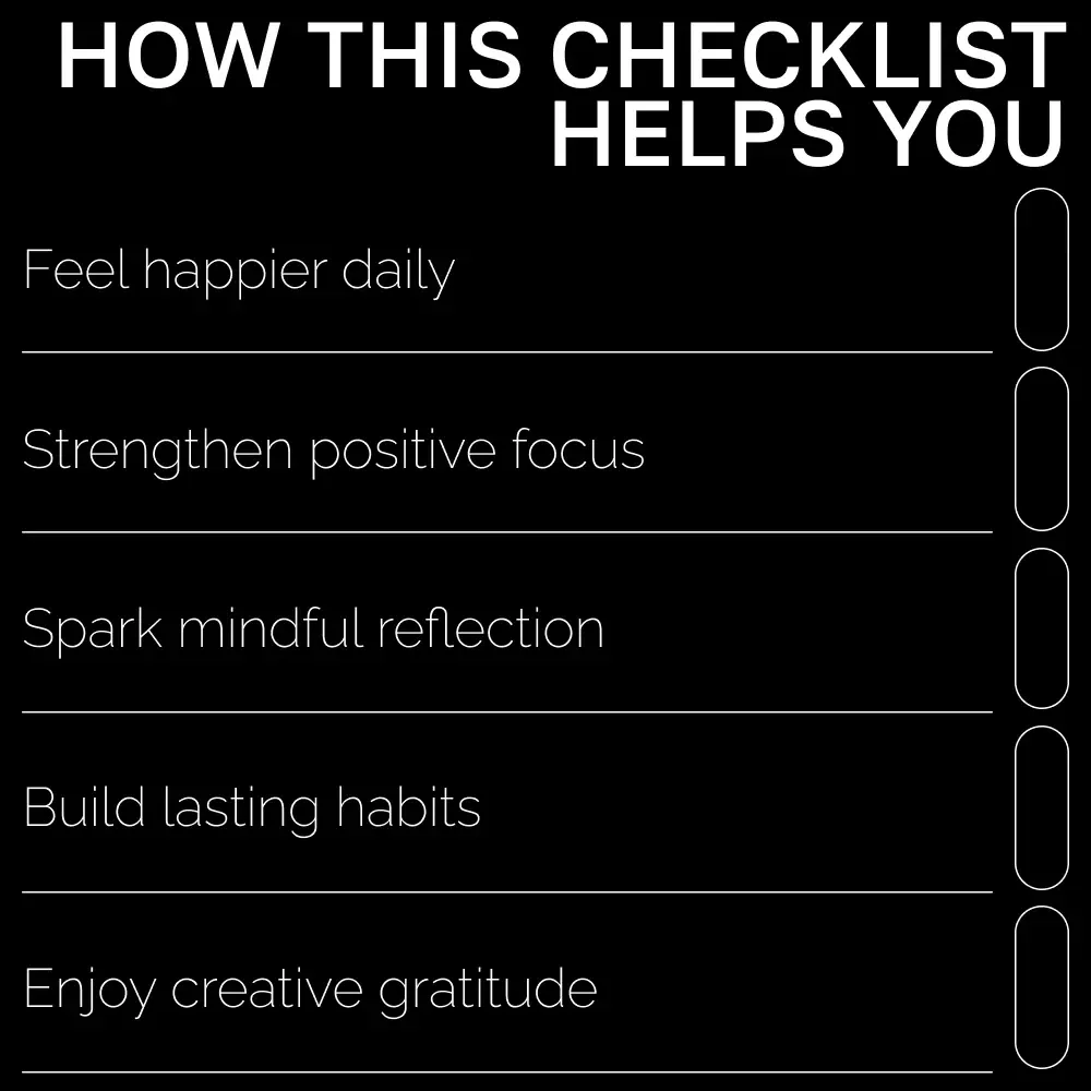 10 AI-Powered Gratitude Boosters | Printable Checklist for Mindful Living, ai daily gratitude ideas, Digital Guide for Positive Mindset and Happiness