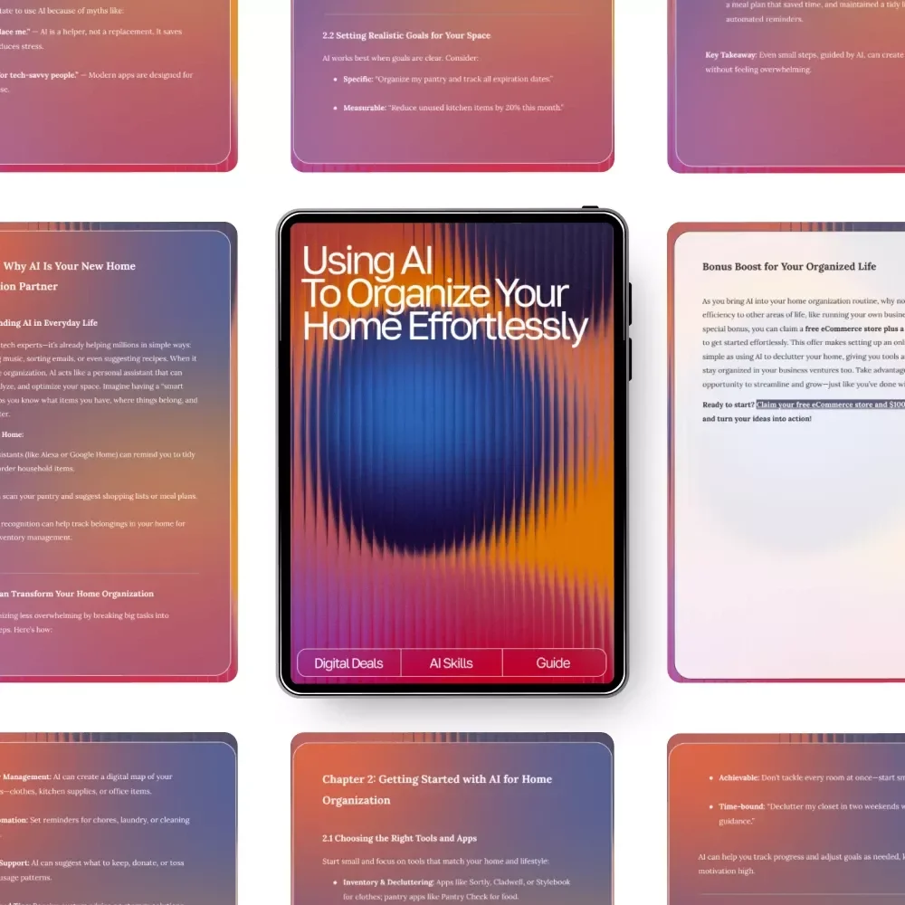 Using AI to Organize Your Home Effortlessly | how to use ai for home organization | Digital Guide for Stress-Free Home Decluttering & Smart Systems