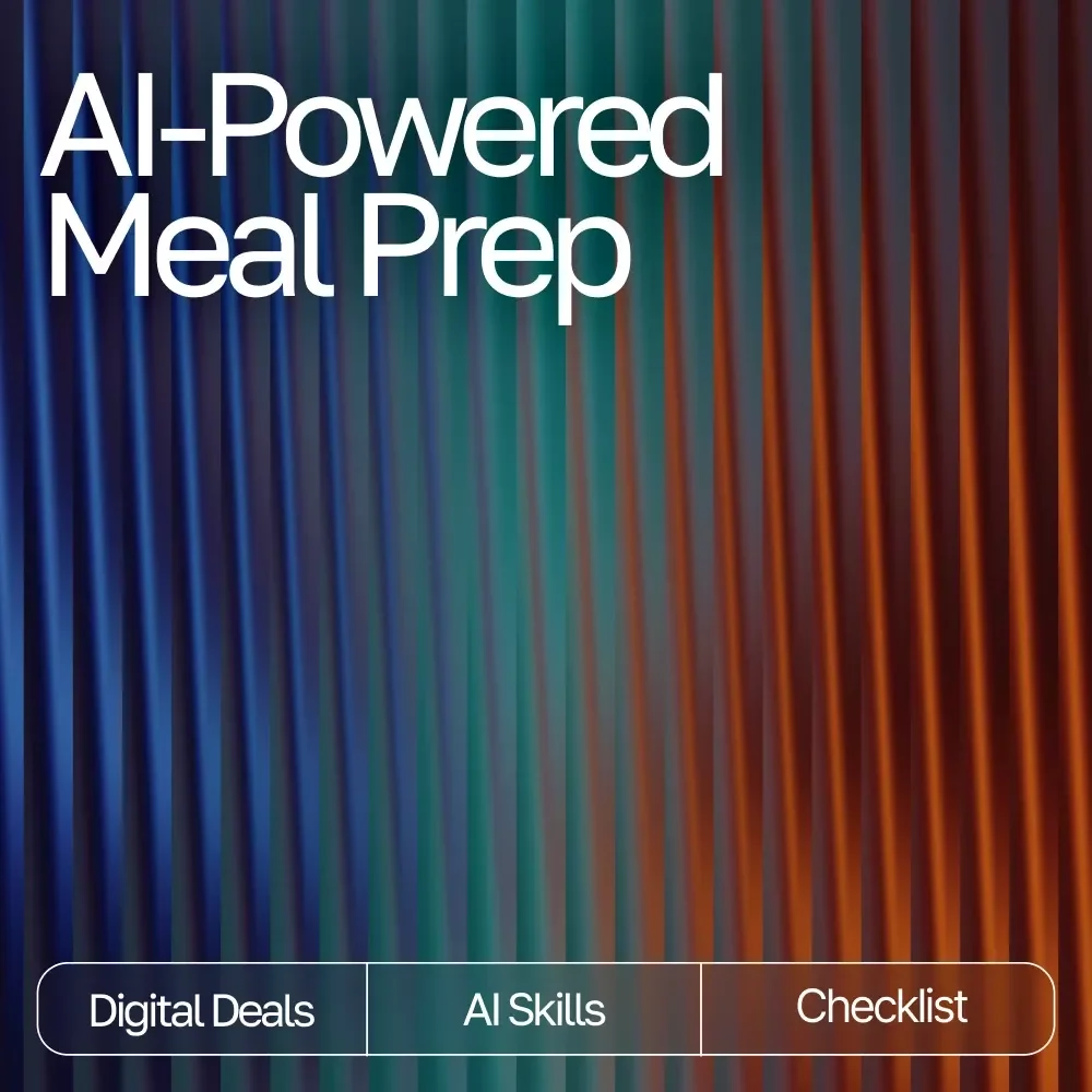 AI-Powered Meal Prep Checklist | Weekly Planning Made Simple | Digital Download | AI Meal Prep Tips for the Week | Organized Cooking Guide