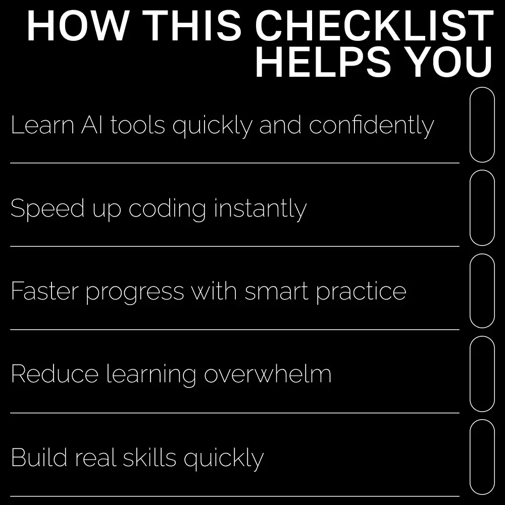 The Ultimate “AI Coding Made Simple” Checklist | AI Coding Tools Guide, Beginner-Friendly AI Coding Workflow, Digital Download