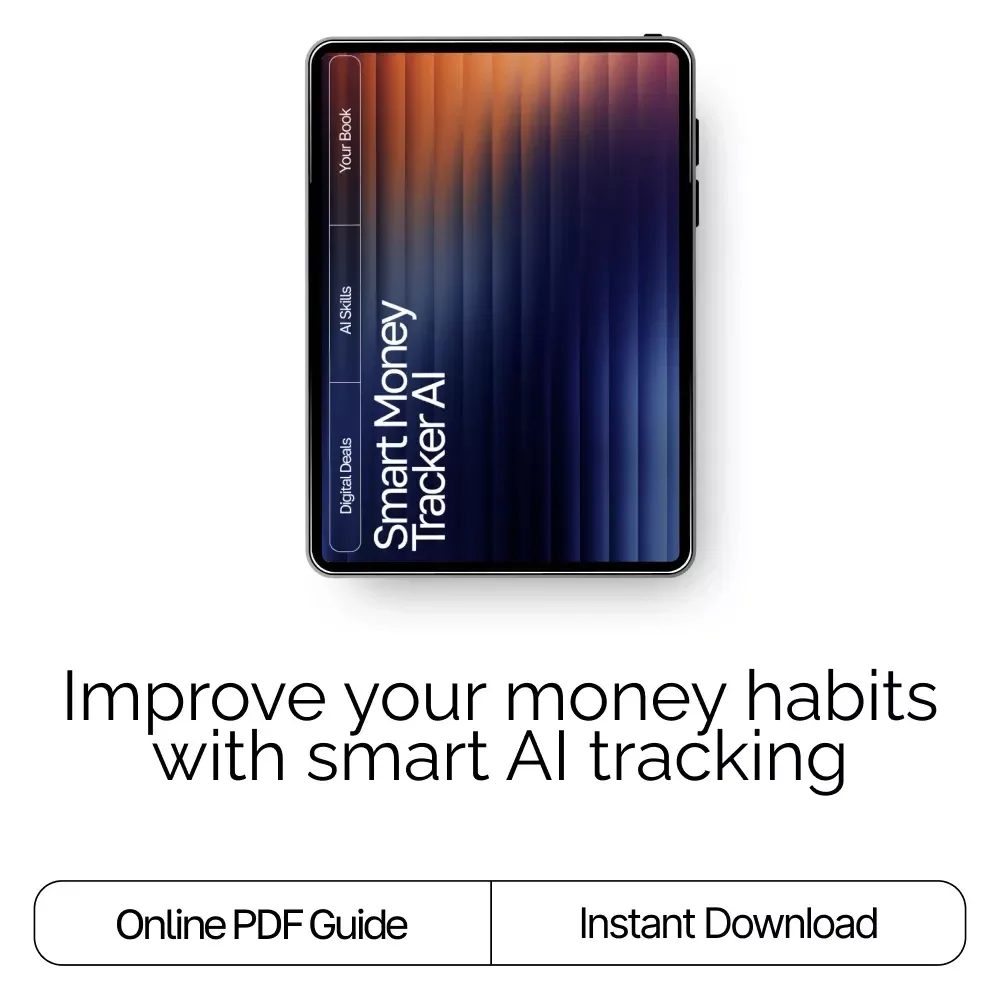 Smart Money Tracker AI | Digital eBook on Budgeting, Saving, and Financial Awareness | Learn How to Use an AI Tracker for Money Habits and Build Smarter Spending Routines