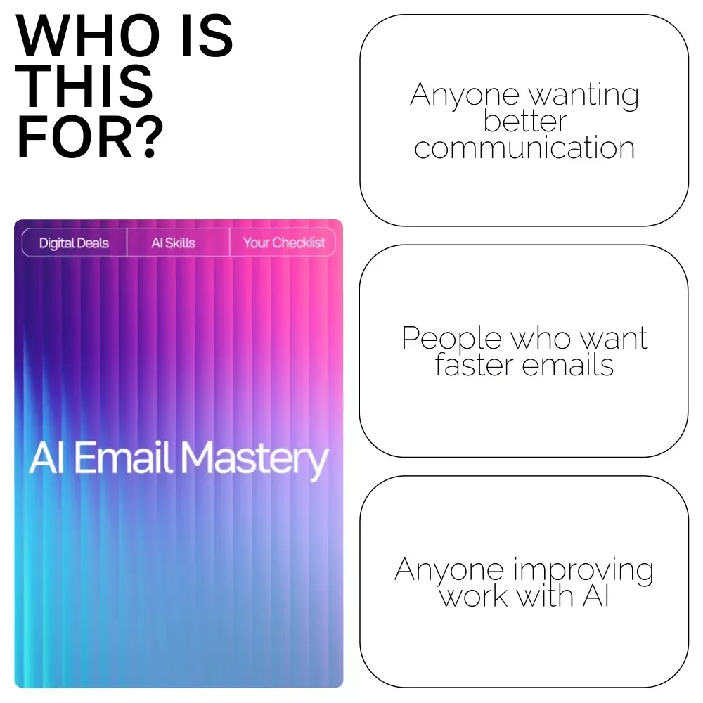 AI Email Mastery Checklist | How to Use AI to Draft Emails Professionally | Productivity eBook for Clear, Polished Communication