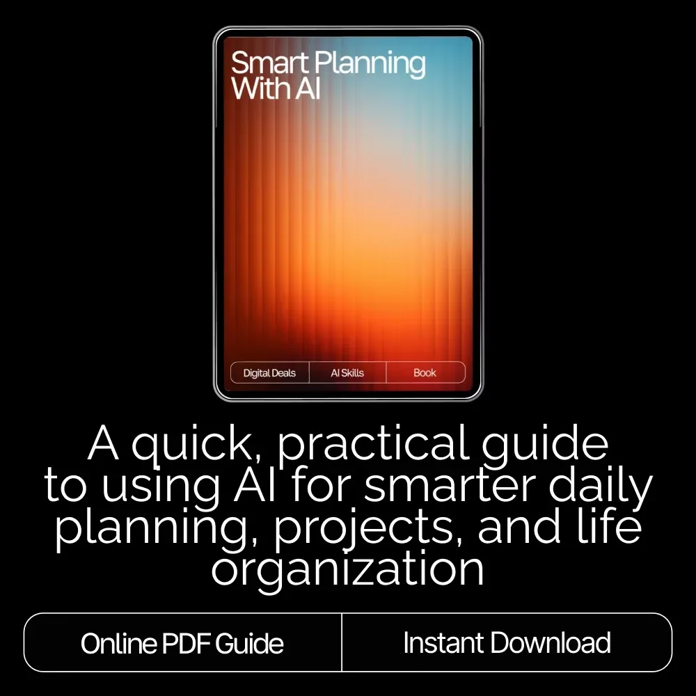 Smart Planning with AI – Ebook for Everyday Planning, Goal Setting, Creative Workflow & Productivity | how to use ai for planning Guide for Beginners & Busy Professionals