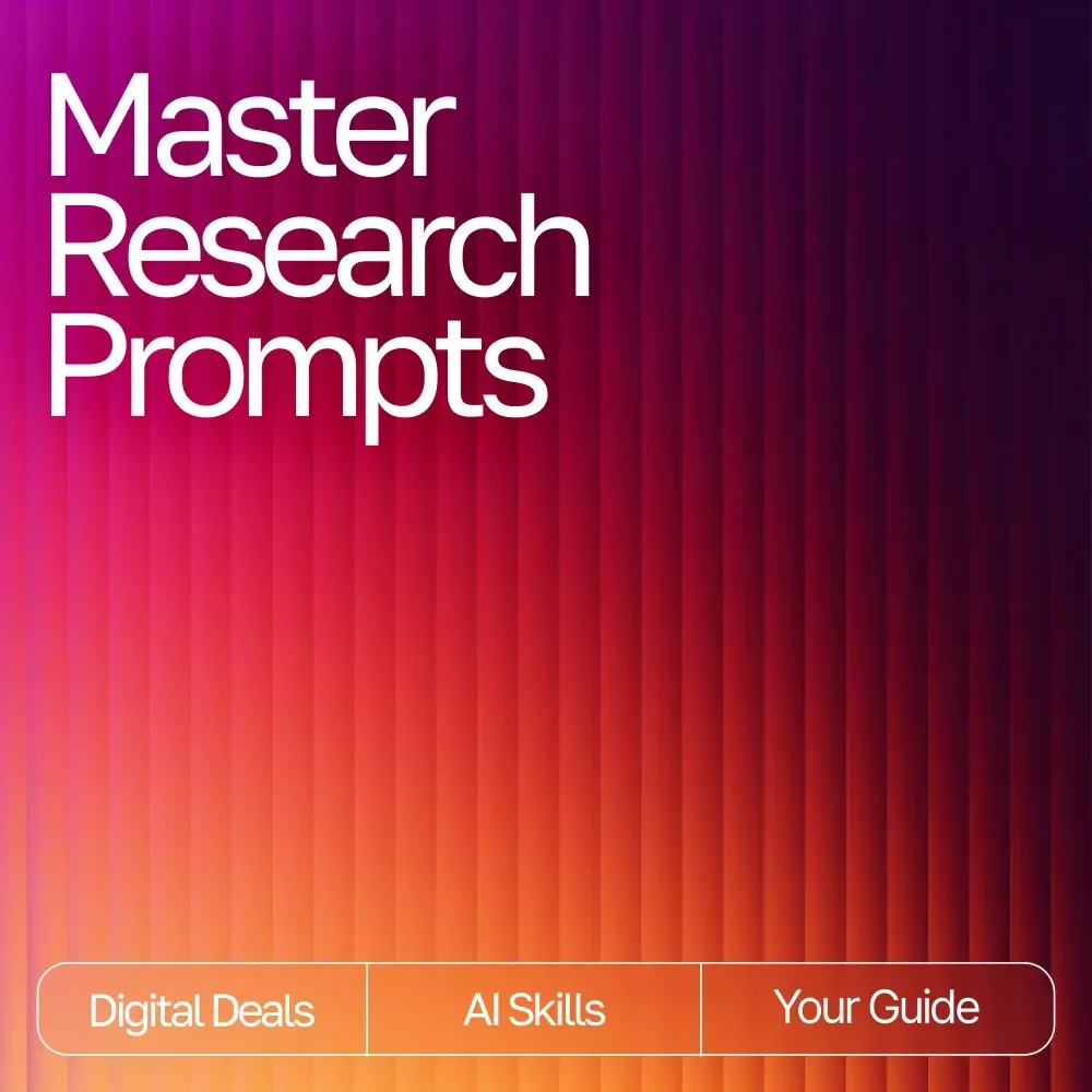 Master Research Prompts — Reusable Prompt Templates for Research | AI Research Guide | Digital Download for Faster, Smarter Workflows