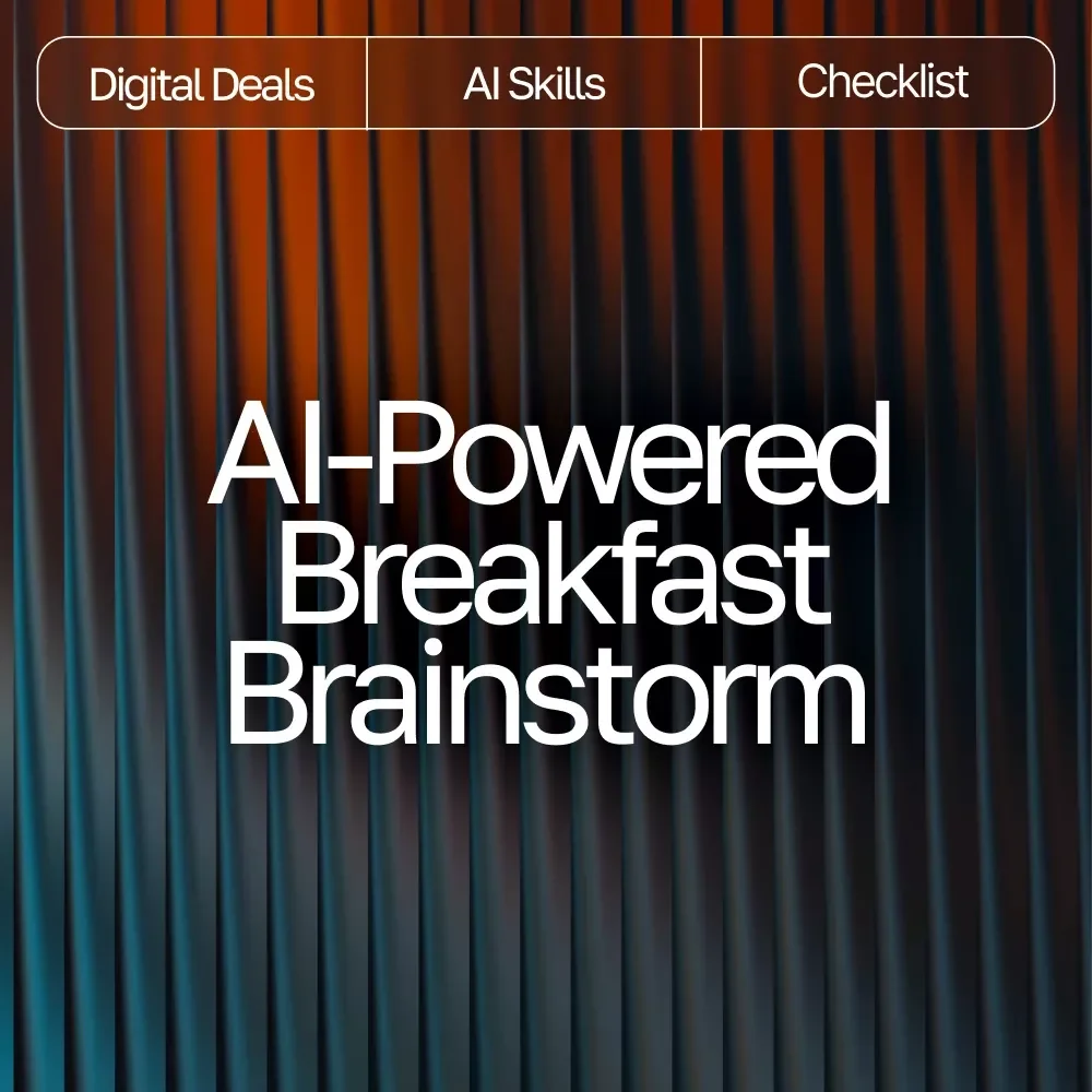 AI-Powered Breakfast Brainstorm: Your Fun & Easy Checklist | Digital Download | AI Help with Breakfast Ideas | Creative Morning Recipe Inspiration Guide