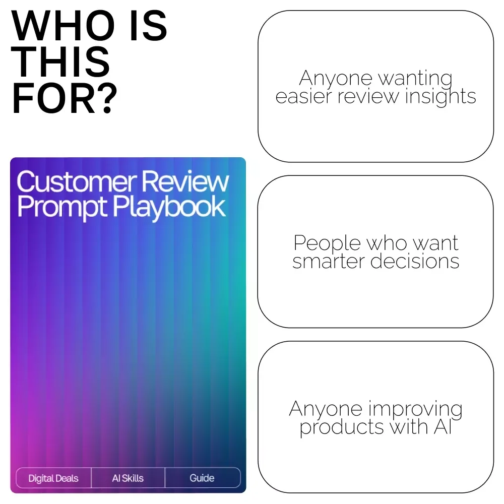 Customer Review Prompt Playbook | AI Prompts for Customer Reviews Insights | Review Analysis Guide for Etsy Sellers, Marketers & Small Businesses