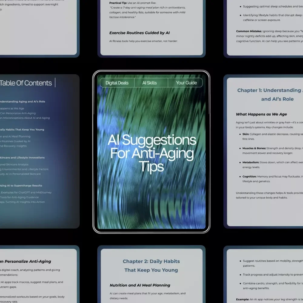 AI Suggestions for Anti-Aging Tips | Digital Guide for Smarter, Personalized Wellness and Skincare Insights