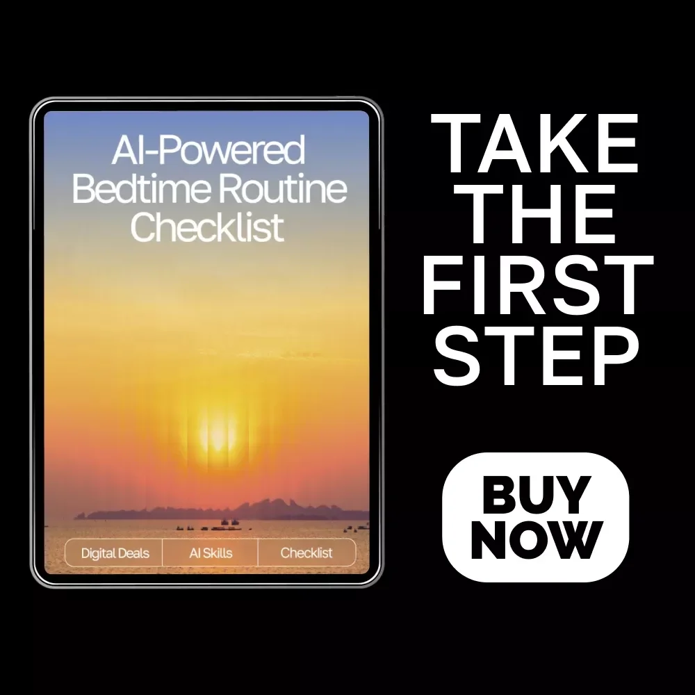 AI-Powered Bedtime Routine Checklist | Digital Download for Better Sleep | Smart Nighttime Planner With ai suggestions for bedtime routine