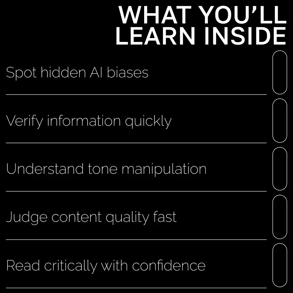 The Guide to Understanding AI-Generated Content | Critical Reading eBook for Smart Consumers | Digital Download for Learning how to read ai-generated content critically | AI Literacy Guide