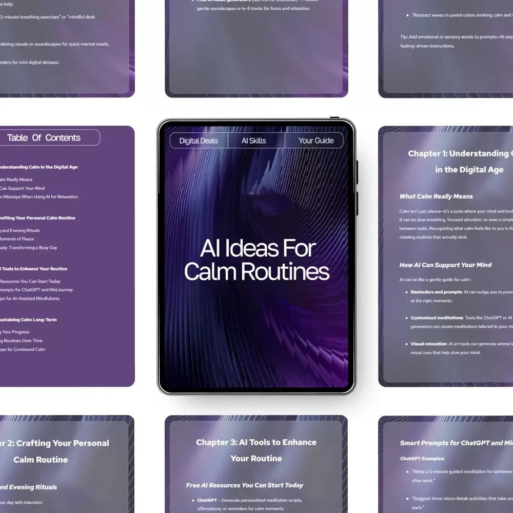 AI Ideas for Calm Routines | Digital Guide to Mindful Living, Relaxation Habits & AI Suggestions for Calm Routines