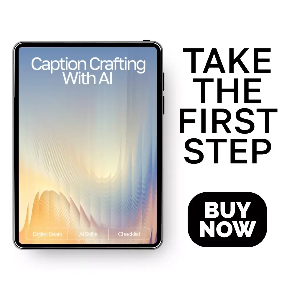 Caption Crafting with AI Checklist | Social Media Caption Writing Guide | how to use ai for social media captions | Digital Download for Creators & Small Businesses