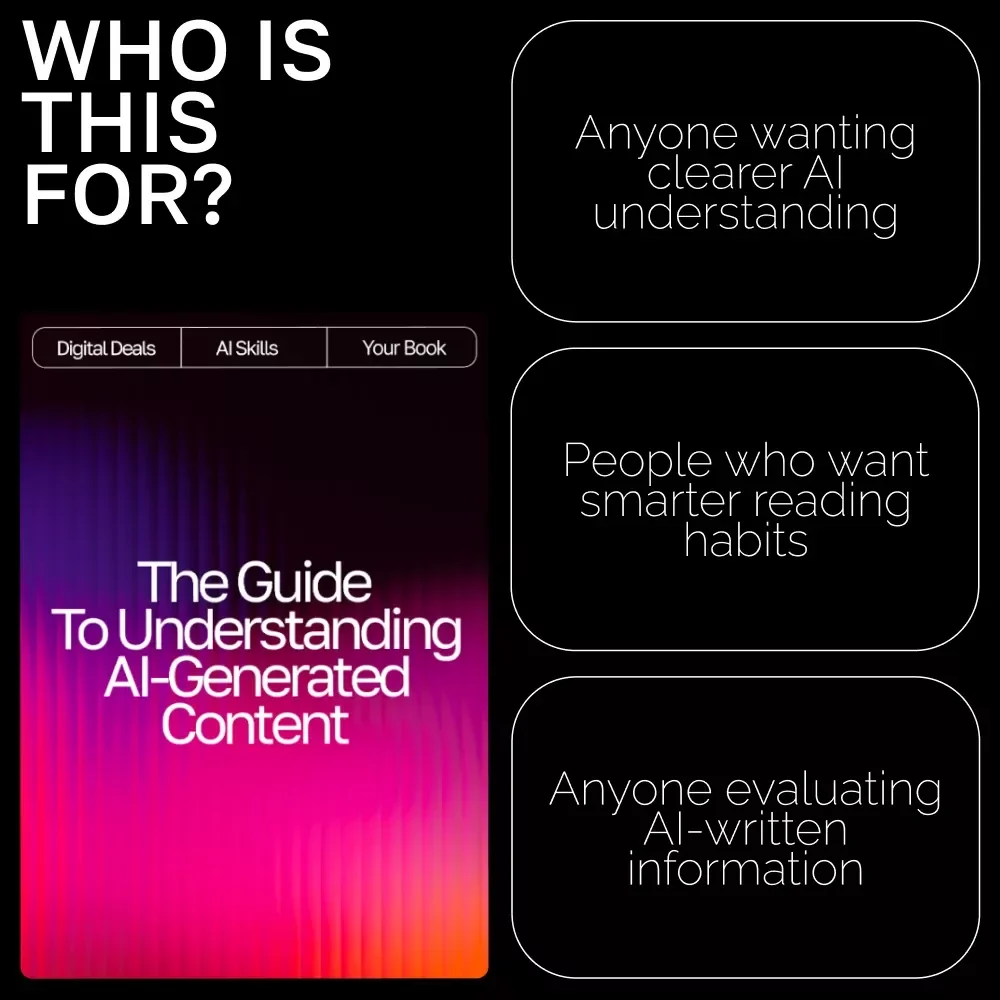 The Guide to Understanding AI-Generated Content | Critical Reading eBook for Smart Consumers | Digital Download for Learning how to read ai-generated content critically | AI Literacy Guide