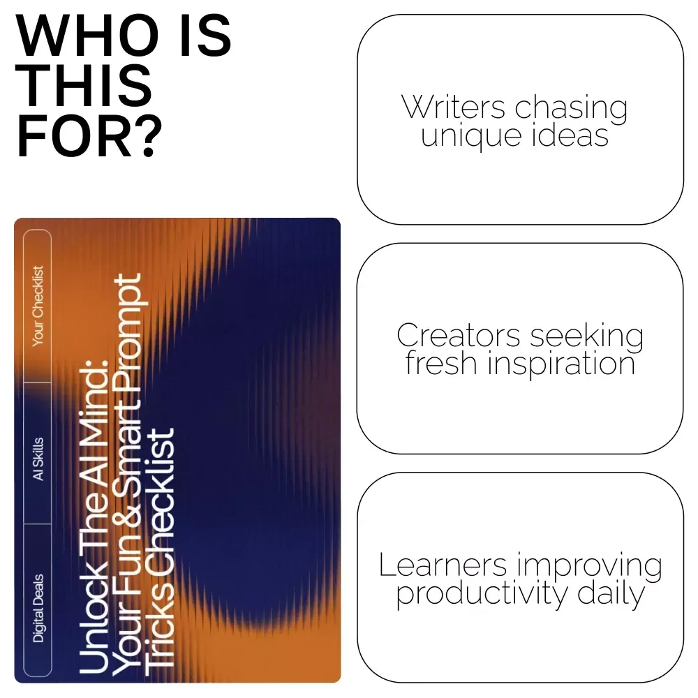 Unlock the AI Mind: Your Fun & Smart Prompt Tricks Checklist | Digital Download for Mastering Prompt Tricks for Deeper AI Insights
