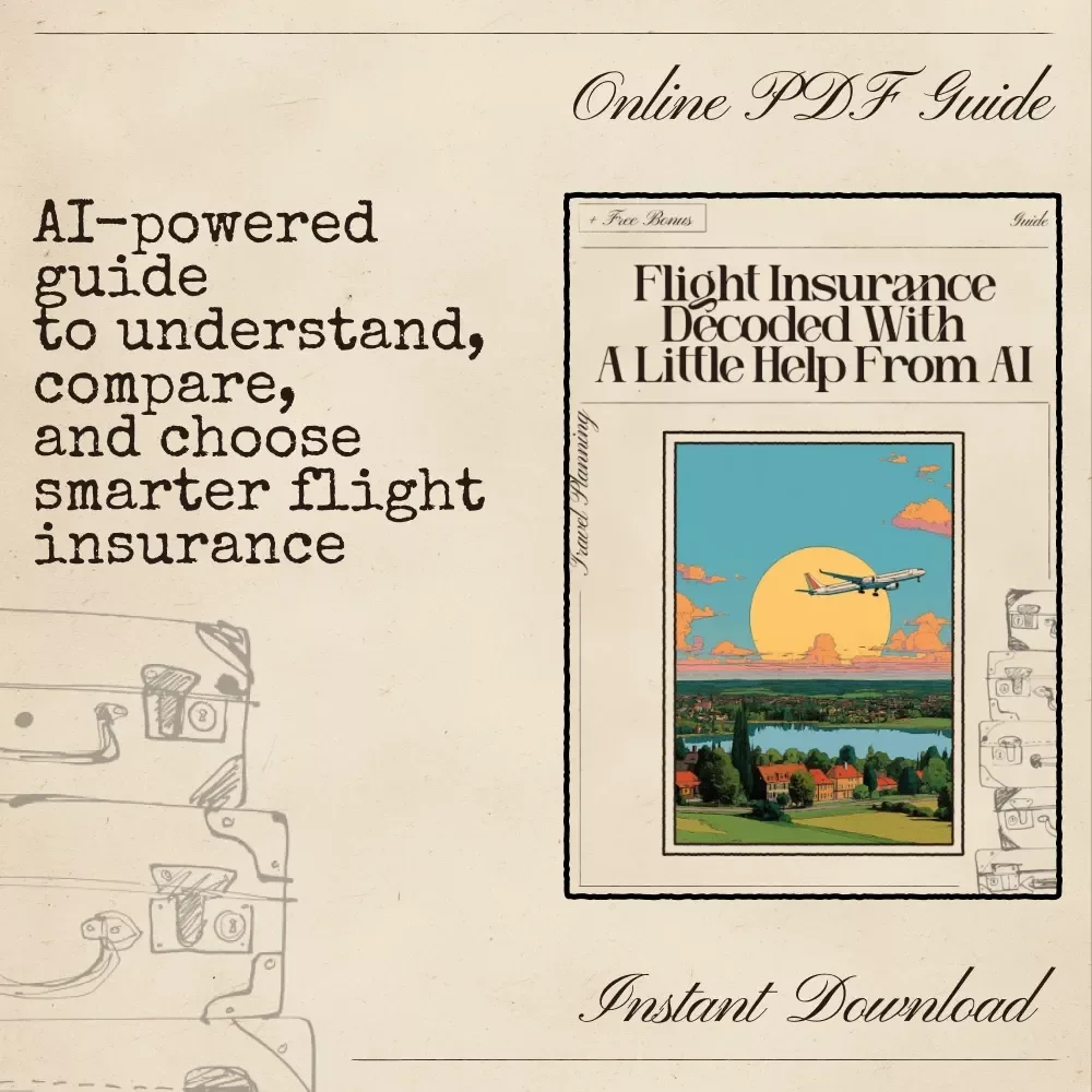 Flight Insurance Decoded with a Little Help from AI | Travel Planner Guide | Using AI to Understand Flight Insurance | Smart Policy Comparison Printable