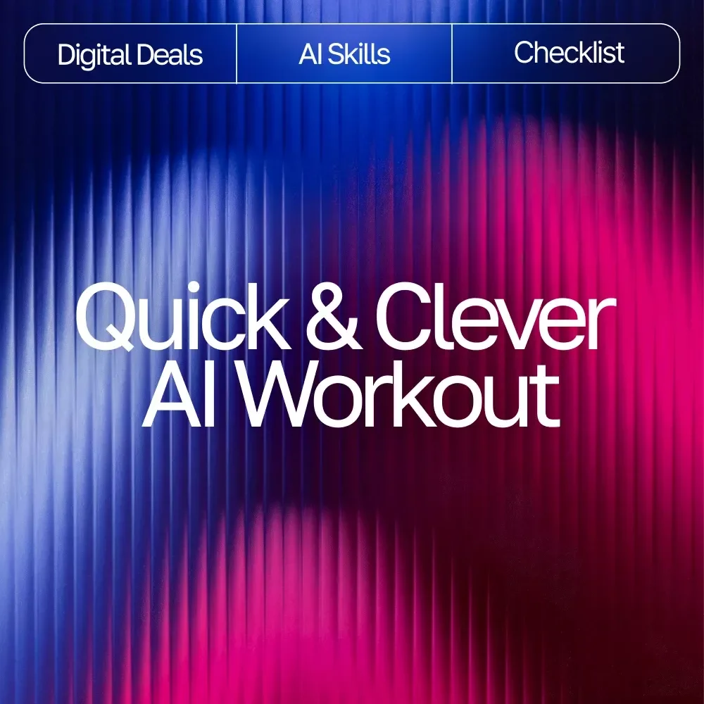 Quick & Clever AI Workout Checklist | Digital Download for Fast Fitness Routines with AI Suggestions for Quick Workouts