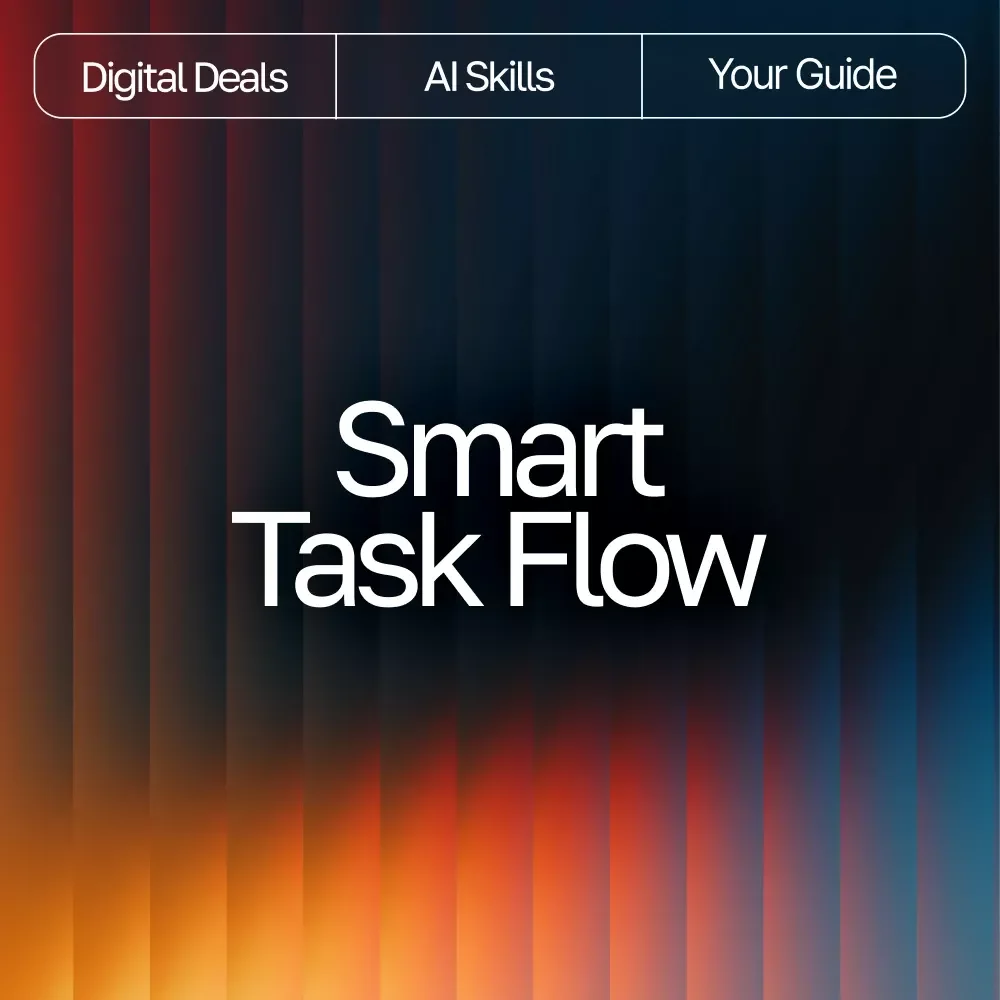 Smart Task Flow | Guide for Busy Professionals | Productivity Planner | Digital Download for How to Use AI to Plan Tasks | AI Task Planning eBook & Workflow System