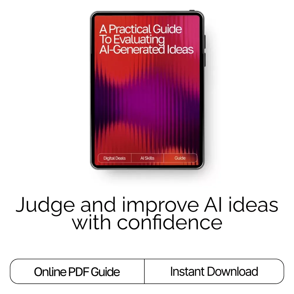 A Practical Guide to Evaluating AI-Generated Ideas | Digital Download for Understanding How to Evaluate AI-Generated Ideas Effectively