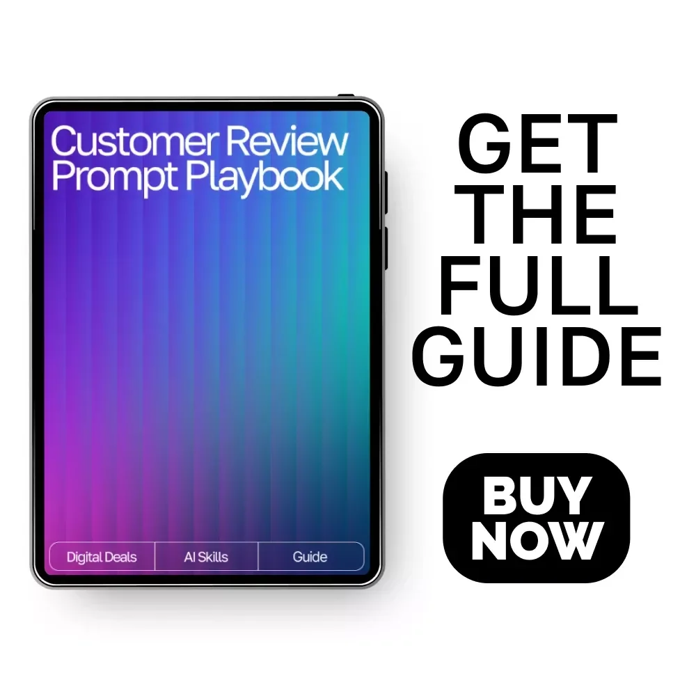 Customer Review Prompt Playbook | AI Prompts for Customer Reviews Insights | Review Analysis Guide for Etsy Sellers, Marketers & Small Businesses